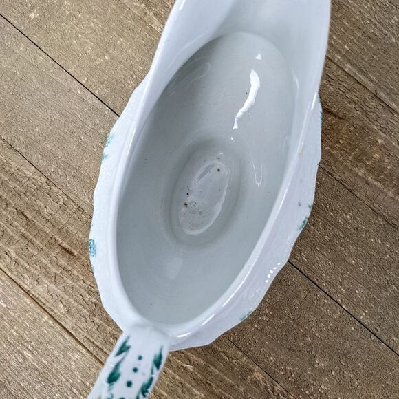 Hanley Regal by Dudson, Wilcox & Till Teal floral pattern Gravy Boat - Picture 3 of 6